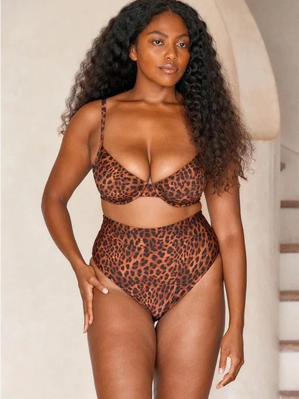 Monday Swimwear Maui Top & Sorrento Bottom 2 Piece Bikini Set Dark Jaguar Print